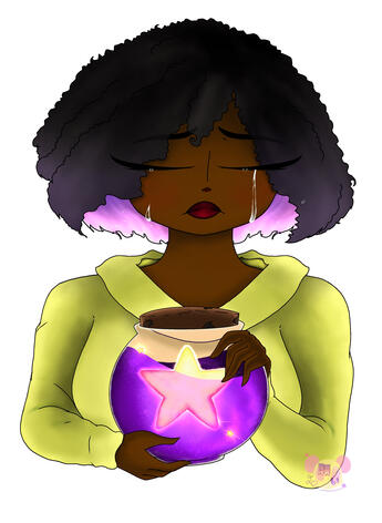 Materials: 11.87 x 15.75 inches, Procreate This picture was one of the projects for Portfolio Essential. The theme was grief and loss. This was also inspired by a song of the same title, Starlight by Unlike Pluto, and the death of my older brother.