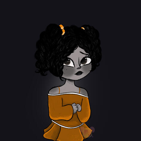 This was a drawing made for an English Class assignment. This is to draw how Beldame views me. I thought she would probably see me as a child, due to my innocence (to a degree), naivety, my hobbies and personality could be seen as “childish”.